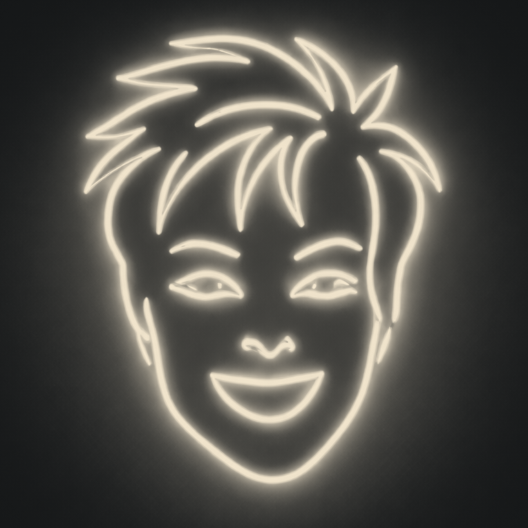 neon face mark